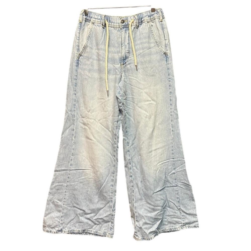 Pilcro Anthropologie Denim Joggers Light Wash Elastic Waist Drawstring Small